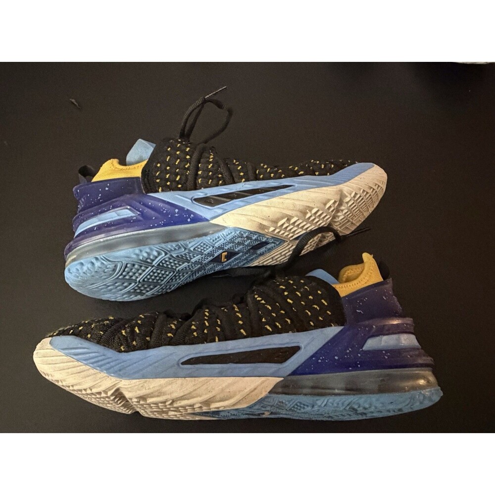 Nike LeBron 18 Lakers Heritage Basketball Sneakers Black/University Gold 5.5Y